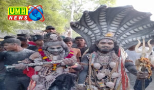 सेवापुरी : रामेश्वर श्मशान नाथ के वार्षिक श्रृंगार पर चिता भस्म होली संग निकली झांकी