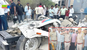 कोटपूतली : रोड़ी से भरा अनियंत्रित ट्रेलर पुलिस जीप पर पलटा, तीन पुलिसकर्मियों की दर्दनाक मृत्यु