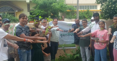 Ranchi Municipal Corporation and Relations planted trees for environmental protection.