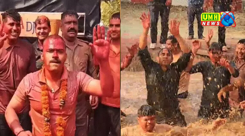 Sambhal SP danced with thandai on his head, lifted DM on his shoulders
