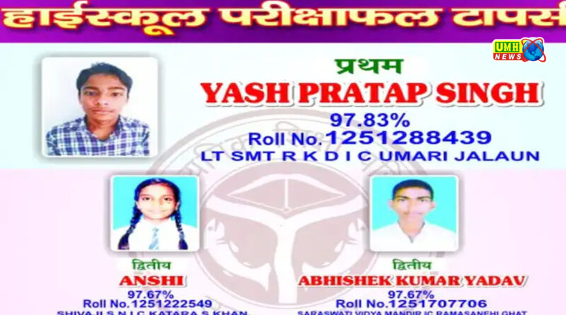 UP Board Result 2025: हाई स्कूल में जालौन के यश प्रताप सिंह ने किया टॉप