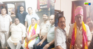 व्यापारी सुरक्षा फाॅरम के राष्ट्रीय संयोजक अशोक गोयल का खुर्जा में स्वागत