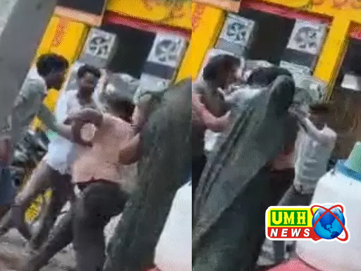 झांसी : हिस्ट्रीशीटर ने कारोबारी को बीच बाजार पीटा....दो मिनट में 21 थप्पड़ और 6 चप्पल मारे