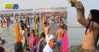 यूपी में गंगा दशहरा पर हजारों श्रद्धालुओं ने स्नान के बाद सूर्य को अर्घ दिया।