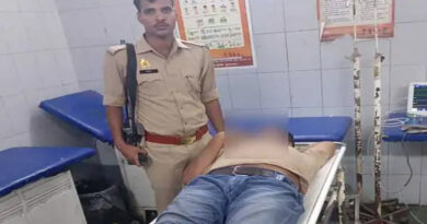 खुर्जा में गोकश बदमाश से मुठभेड़