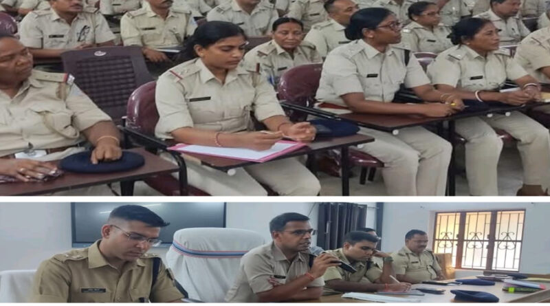 धनबाद पुलिस लाईन में पुलिस सभा का आयोजन