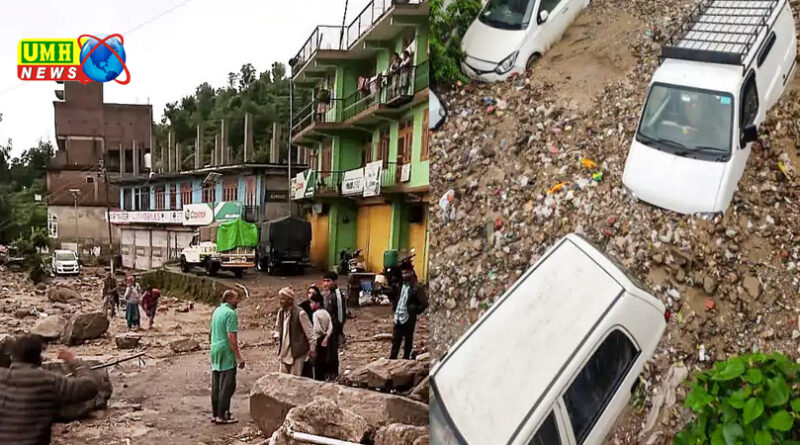 उत्तराखंड के पौड़ी में पहाड़ टूटा, हिमाचल के मंडी में बादल फटा, घर-गाड़ियां बहीं