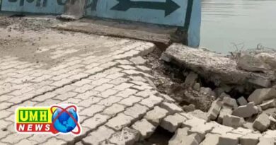 प्रयागराज : 95 करोड़ रुपये की लागत से बनी  गंगा पथ सात माह में बह गई 