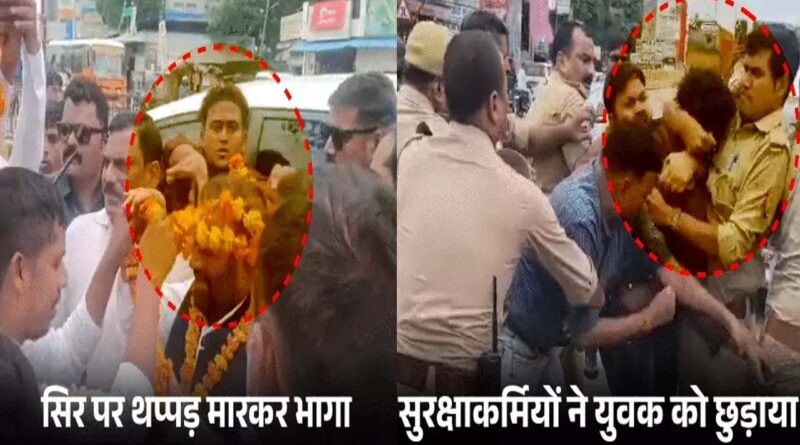 Karni Sena attacked Swami Prasad, slapped him and said - abuses Brahmins