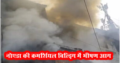 नोएडा : सेक्टर-10 की कमर्शियल बिल्डिंग में भीषण आग