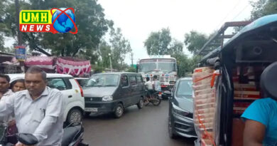 रक्षाबंधन पर खुर्जा की सड़कों पर लगा भीषण जाम