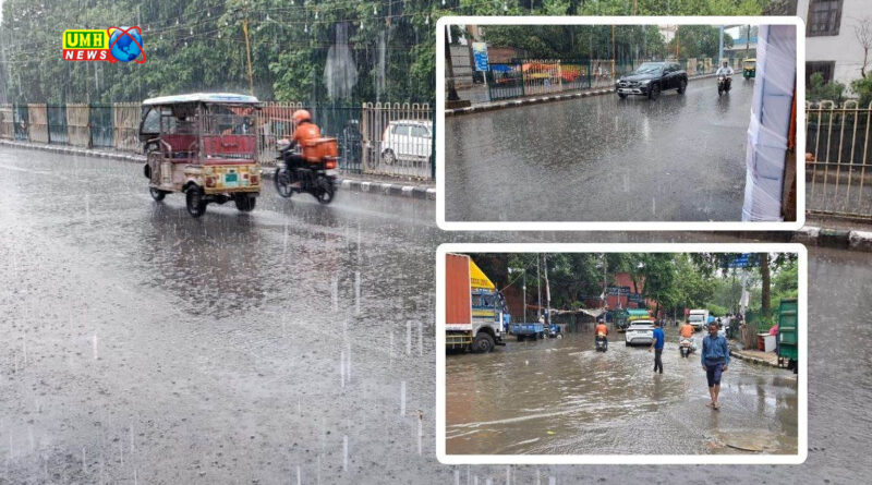 दिल्ली-NCR में छाया अंधेरा, हो रही बारिश