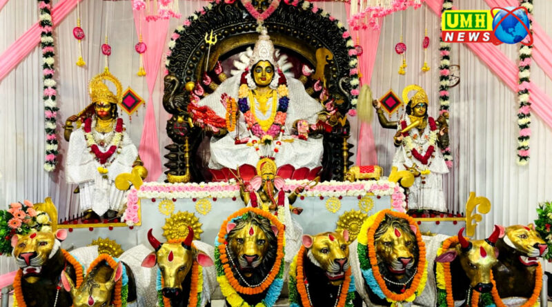 खुर्जा : नवदुर्गा शक्ति मंदिर पर श्री आशिवन मास नवरात्र महोत्सव शुरू