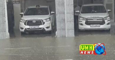 लखनऊ : मूसलाधार बारिश, नगर निगम दफ्तर में भरा पानी