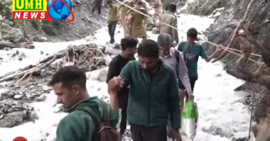 उत्तराखंड के चमोली में बादल फटा, 10 लोग लापता