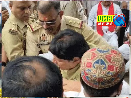 आगरा : रामजीलाल सुमन से धक्का-मुक्की, घर के बाहर पुलिस से झड़प