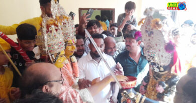 खुर्जा : मां काली की शोभायात्रा बड़ी धूमधाम और हर्षोल्लास से निकाली