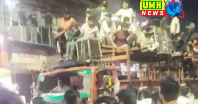 बुलंदशहर : डीजे की तेज आवाज से शोरूम की फॉल सीलिंग गिरी, हाथापाई