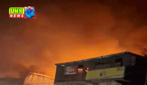 कानपुर : L&T कंपनी के गोदाम में भीषण आग