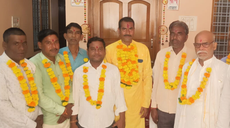 साहू समाज बनवारी ने किया ओमप्रकाश साहू का स्वागत सम्मान