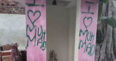 अलीगढ़ : मंदिरों पर ‘आई लव मोहम्मद’ लिखा, पुलिस और करणी सेना कार्यकर्ता में झड़प