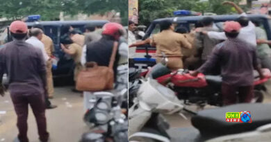 कानपुर : वकील ने दरोगा को मारा थप्पड़, जमकर धक्का-मुक्की