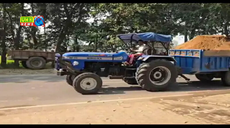 खुर्जा में सरेआम अवैध खनन