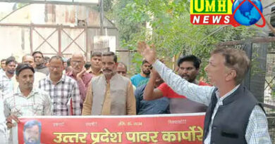 लखनऊ : बिजली कर्मियों का प्रदर्शन, वर्टिकल व्यवस्था खत्म करने की मांग