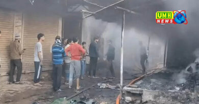 कानपुर : मार्केट में भीषण आग, 70 से अधिक दुकानें धू-धू कर जलीं