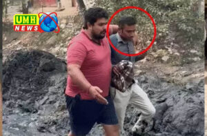 मुजफ्फरनगर : जेई को कीचड़ में घुसेड़कर कर घुमाया