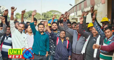 लखनऊ में बिजली के संविदा कर्मचारियों का प्रदर्शन, बोले- ₹ 7000 में कैसे चले घर