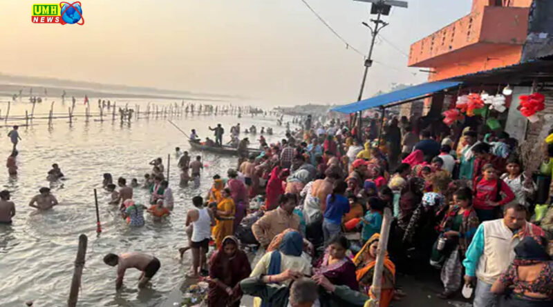 अनूपशहर में श्रद्धालुओं ने लगाई आस्था की डुबकी