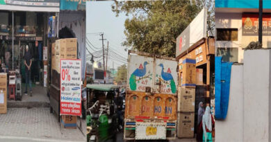 खुर्जा : मखदूमगंज पुलिस चौकी प्रभारी गहरी निद्रा में चौकी के सामने ही सड़क पर अतिक्रमण, लगता है जाम