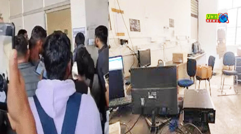 कानपुर : दिल्ली पुलिस भर्ती परीक्षा में हंगामा, नाराज छात्रों ने कंप्यूटर-दरवाजे तोड़े