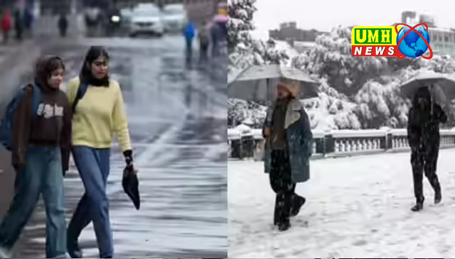 दिल्ली-नोएडा- NCR में झमाझम बारिश, कश्मीर में तूफानी बर्फबारी