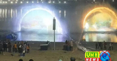 प्रयागराज माघ मेले में वाटर लेजर शो का जलवा