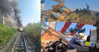 थाइलैंड में पैसेंजर ट्रेन पर क्रेन गिरी