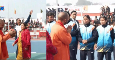 Yogi hit the ball twice and tossed it into the basket.