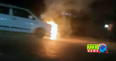 बुलंदशहर में चलती कार में लगी आग