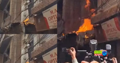 वाराणसी : दाल मंडी में व्यापारी ने अपनी दुकान फूंक दी: खुद पर भी पेट्रोल छिड़का