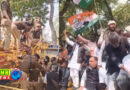 लखनऊ पुलिस से भिड़े कांग्रेसी, बैरिकेडिंग पर चढ़े..