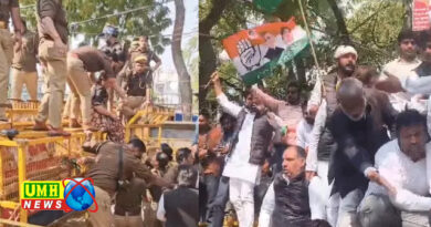 लखनऊ पुलिस से भिड़े कांग्रेसी, बैरिकेडिंग पर चढ़े..