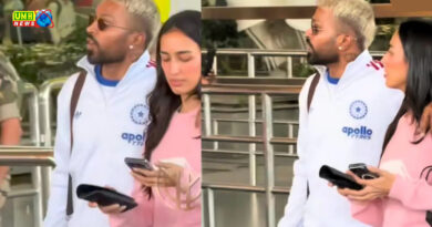 गर्लफ्रेंड के गले में हाथ डालकर एयरपोर्ट से निकले हार्दिक पंड्या