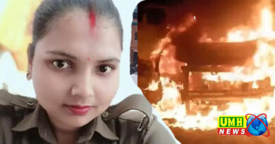 महिला सिपाही कार में बेटे के साथ जिंदा जली, पति चिल्लाता रहा