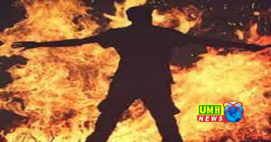 गाजियाबाद में पेट्रोल डालकर युवक ने लगाई आग