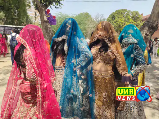 प्रयागराज में दुल्हन की तरह सज-धजकर निकले ट्रांसजेंडर्स