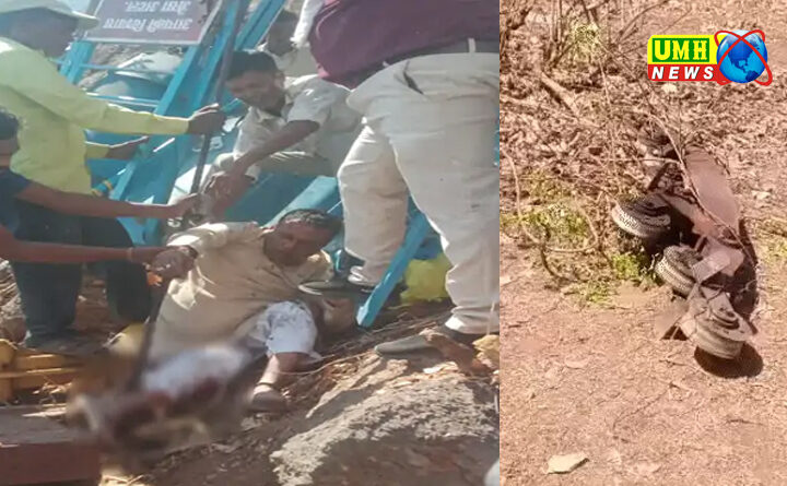 छत्तीसगढ़ के खल्लारी माता मंदिर में रोप-वे केबल टूटा