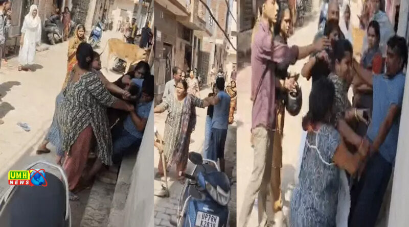 UP : महिलाओं ने युवक पर बरसाए चप्पल