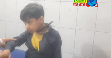 4 feet rebar entered the child's chest till neck: Fell on a pillar due to slipping in Bulandshahr
