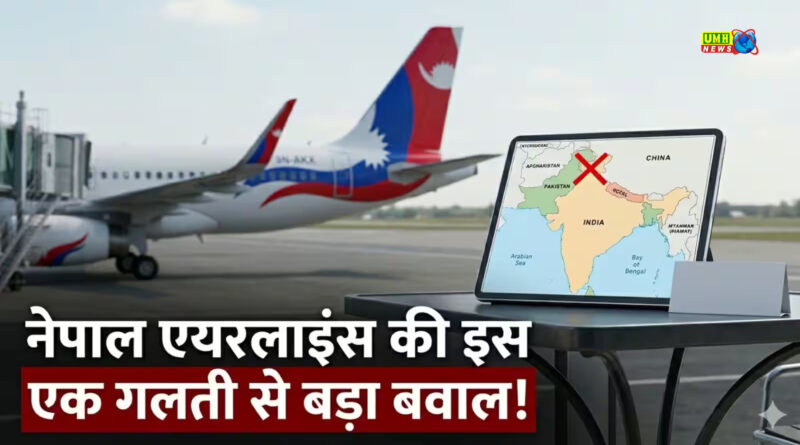 नेपाली एयरलाइंस ने भारत का गलत नक्शा दिखाया, बवाल मचा तो मांगने लगी माफी